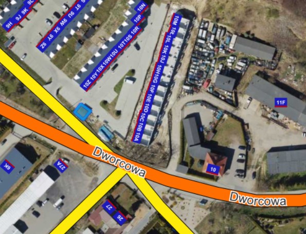 Zdjęcie z lotu ptaka przedmiotowej nieruchomości oraz sąsiedztwa.