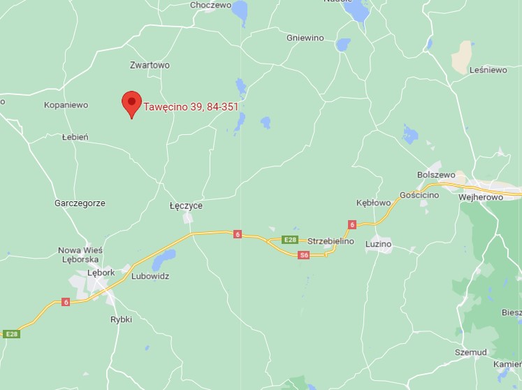 Mapa poglądowa z oznaczeniem miejscowości.