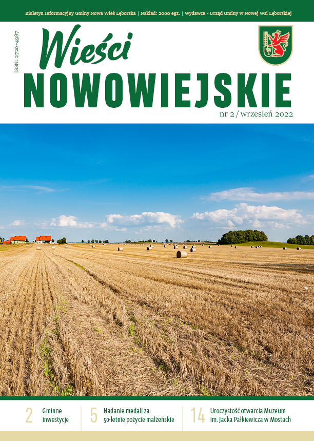 Strona tytułowa Biuletynu "Wieści Nowowiejskie". Wydanie 2/2022