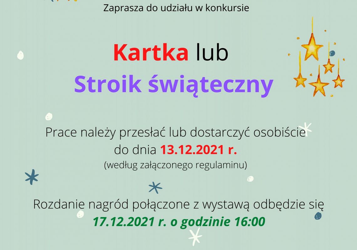 plakat informacyjny o konkursie plastycznym