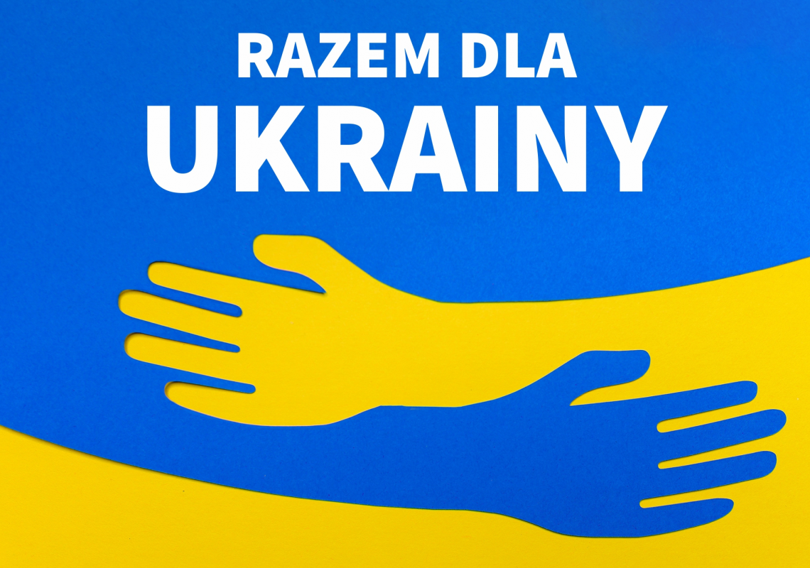 Grafika poglądowa w kolorystyce ukraińskiej flagi.