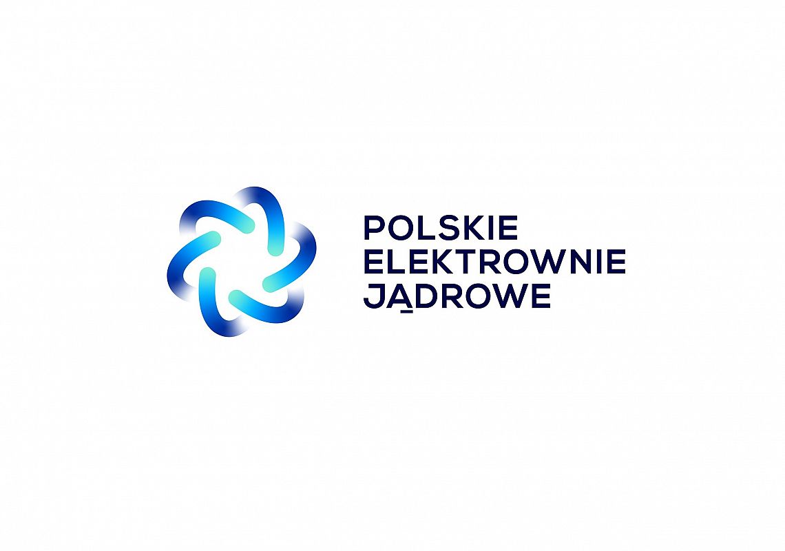 Element dekoracyjny. Logo Polskich Elektrowni Jądrowych.