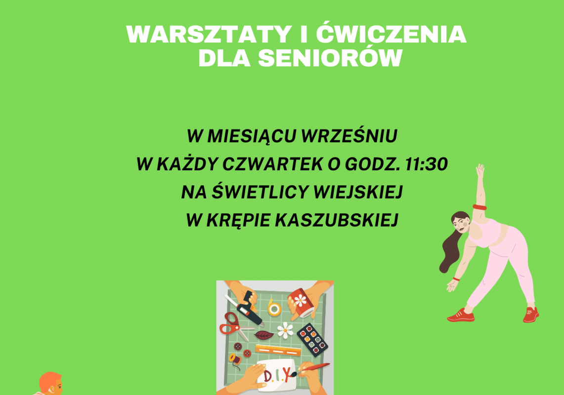 Grafika 1: Warsztaty i ćwiczenia dla seniorów