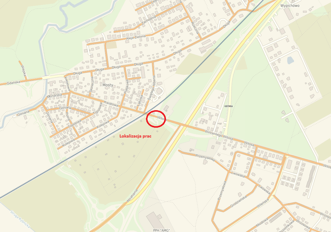 Lokalizacja prac Mosty