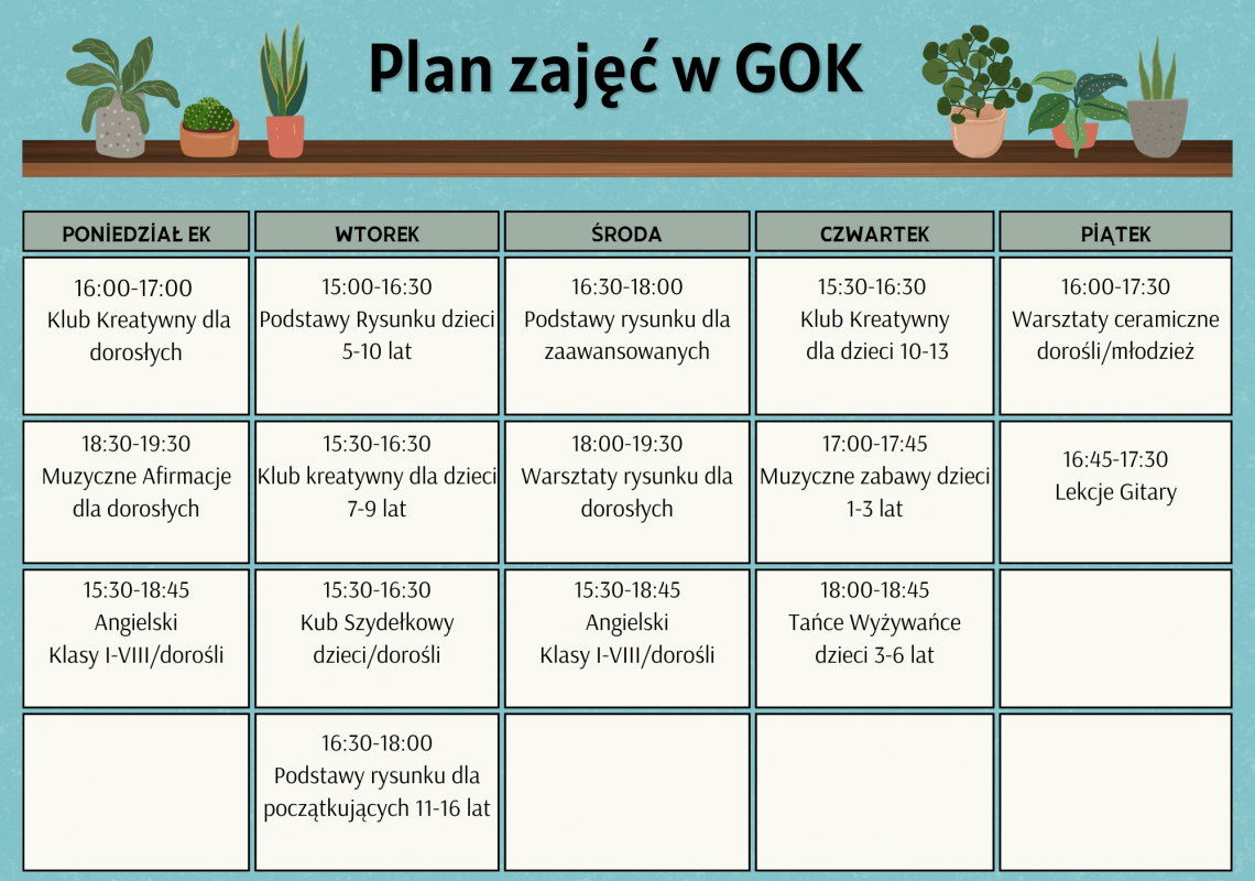 Plan zajęć