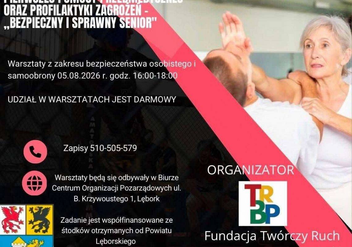 Grafika 1: Bezpłatne warsztaty bezpieczeństwa osobistego i samoobrony dla seniorów