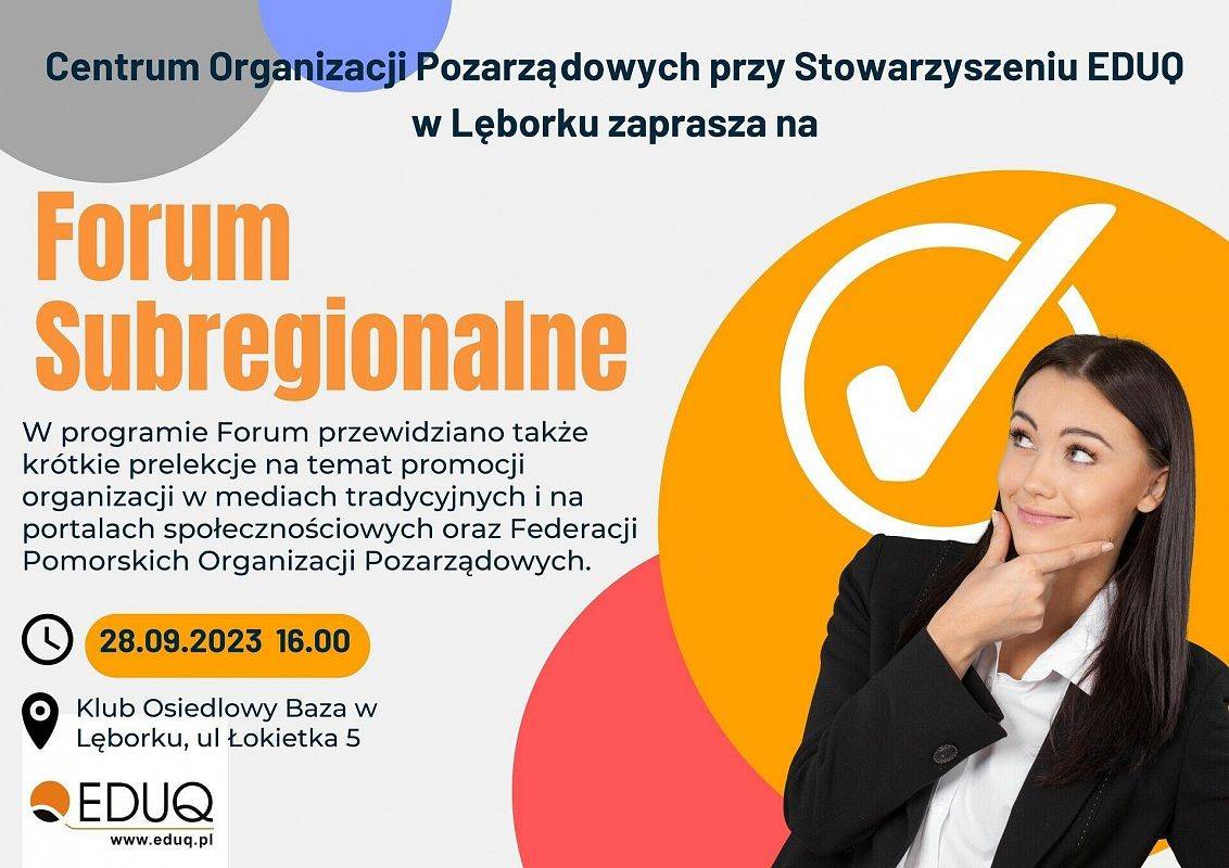 Grafika 1: Forum Organizacji Pozarządowych Powiatu Lęborskiego