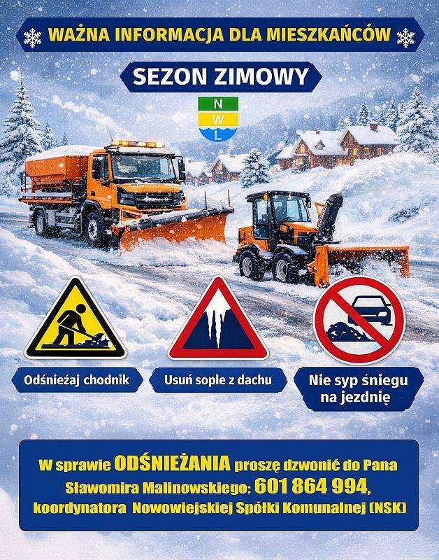 Grafika 1: Odśnieżanie w sezonie zimowym - kontakt do koordynatora NSK