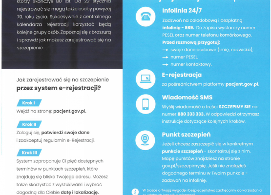 Ulotka informująca na temat szczepień str. 1