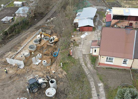 Zdjęcia z budowy oczyszczalni ścieków w Niebędzinie - widok ogólny grafika