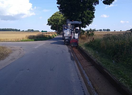 Droga Janowice - Redkowice - roboty drogowe