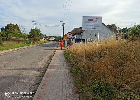 Rozpoczęcie pracy na drodze Kopaniewo - Łebień
