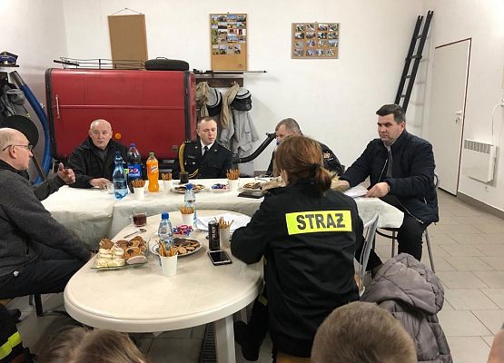 Zebranie sprawozdawcze Ochotniczej Straży Pożarnej w Leśnicach.
