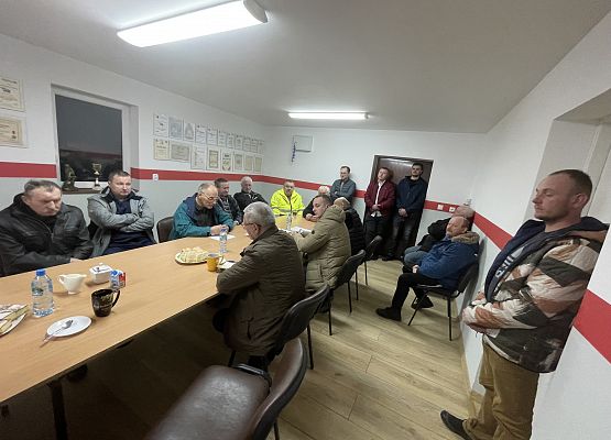 Zebranie sprawozdawcze Ochotniczej Straży Pożarnej w Tawęcinie.