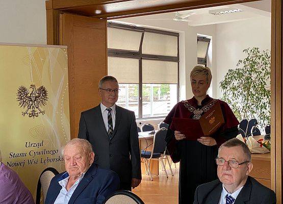 Przywitanie gości przez Wójta Gminy i Kierownika USC.