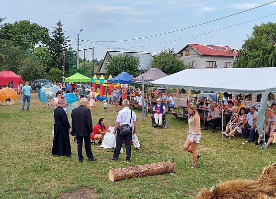 Teren rekreacyjny w Lubowidzu podczas dożynek - widok ogólny.