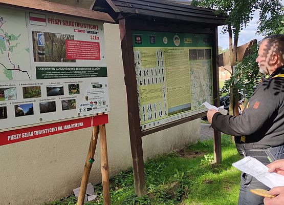 Zadanie specjalne - zagadka dotycząca szlaku turystycznego  im. Jana Kiśluka.