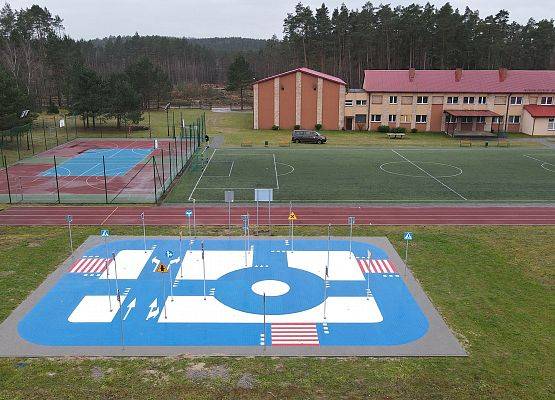 Miasteczko rowerowe przy szkole w Leśnicach - plan ogólny