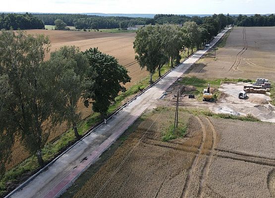 Droga do Niebędzina z lotu ptaka.