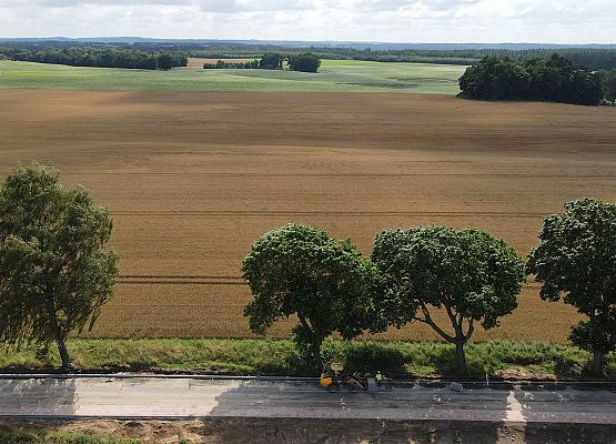 Droga do Niebędzina z lotu ptaka.