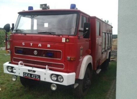 Grafika 1: Ogłoszenie o przetargu na sprzedaż samochodu pożarniczego JELCZ 005M