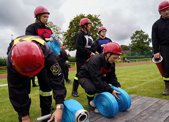 Grafika 4: OSP Łebień zwycięża w zawodach sportowo-pożarniczych