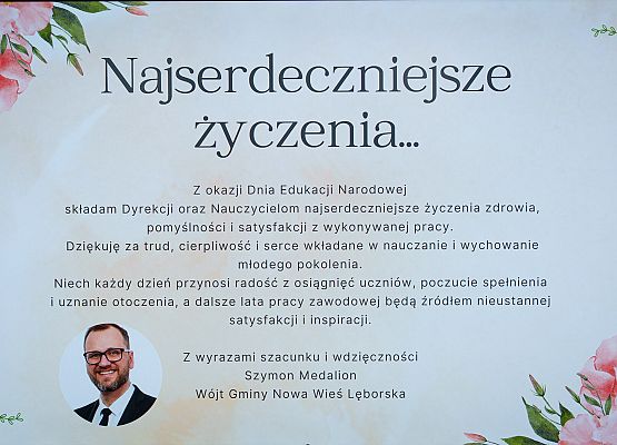 Grafika 19: Dzień Edukacji Narodowej w Urzędzie Gminy Nowa Wieś Lęborska
