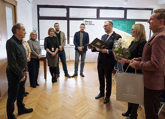 Grafika 1: Pożegnanie wieloletniego dyrektora Gminnego Zakładu Usług Komunalnych