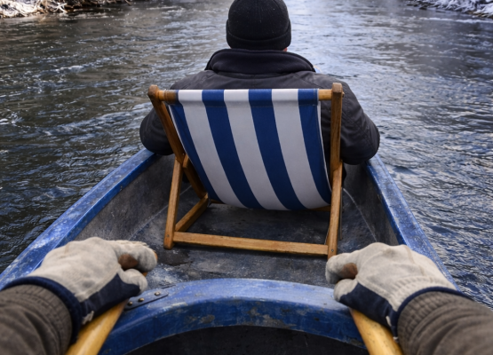 Grafika 2: WOŚP: spływ canoe rzeką Łebą z Wójtem Gminy