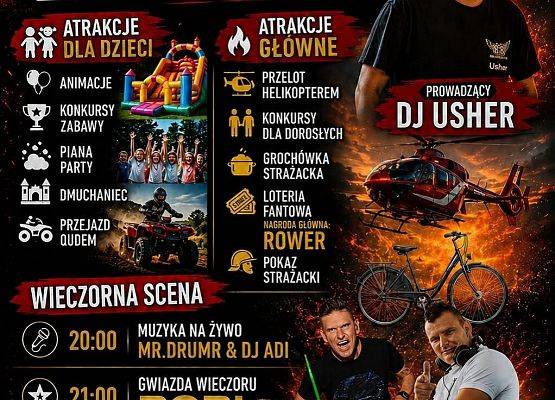 Grafika 1: Festyn Strażacki w Chocielewku – 25 lipca
