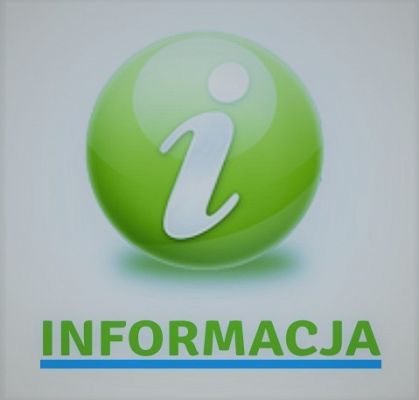 Element dekoracyjny. Kula z małą literką i w środku. Pod kulą napis informacja. grafika