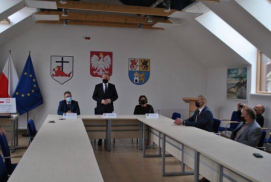 Wystąpienie Wojewody Pomorskiego podczas spotkania dotyczącego podpisania umów o dofinansowanie inwestycji z Rządowego Funduszu Rozwoju Dróg.