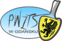 Logo Pomorskiego Wojewódzkiego Związku Tenisa Stołowego. grafika