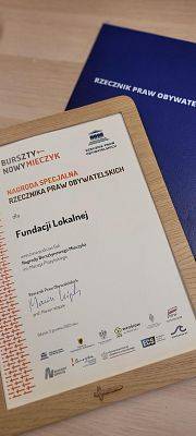 Grafika 2: Bursztynowy Mieczyk dla Fundacji Lokalnej