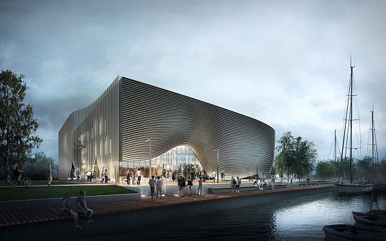 Wizualizacja budynku muzeum.