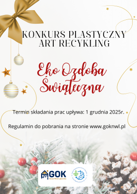 Konkurs plastyczny „Art Recykling - Eko Ozdoba Świąteczna” grafika