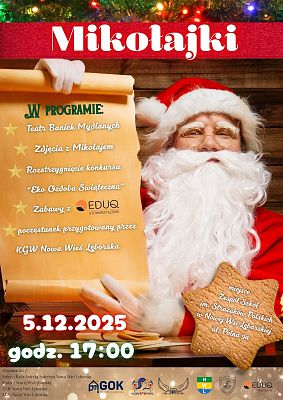 Mikołajki z Teatrem Magicznych Baniek w Nowej Wsi Lęborskiej grafika