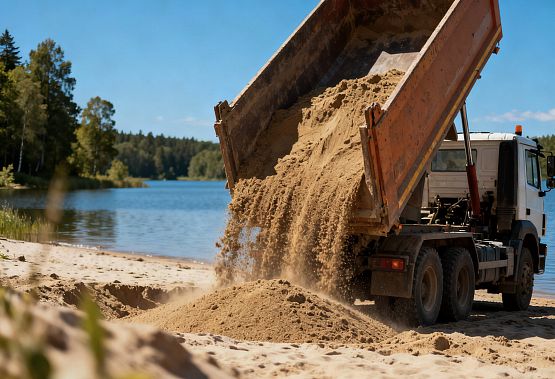 Prace przygotowawcze na plaży w Lubowidzu grafika