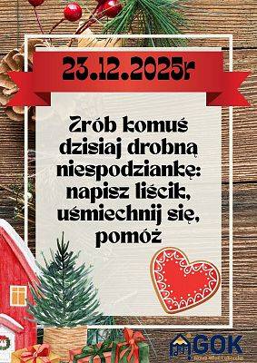 Grafika 24: Adwentowy kalendarz zadań GOK 2025