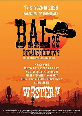 29 Bal Bezalkoholowy im. ks. Franciszka Blachnickiego już 17 stycznia. Motyw WESTERN grafika