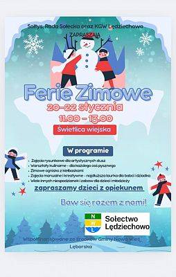 Ferie Zimowe w Lędziechowie (20-22 stycznia) grafika