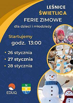 Grafika 2: Aktywne ferie zimowe w Gminie Nowa Wieś Lęborska