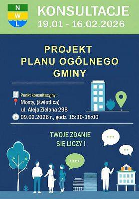 Plan ogólny gminy: konsultacje społeczne w Mostach grafika