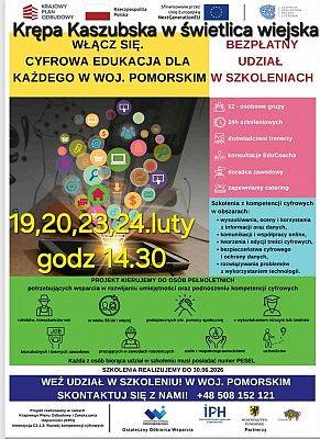 Bezpłatne szkolenia z kompetencji cyfrowych w Krępie Kaszubskiej grafika