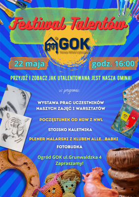 Festiwal Talentów w Gminnym Ośrodku Kultury już 22 maja grafika